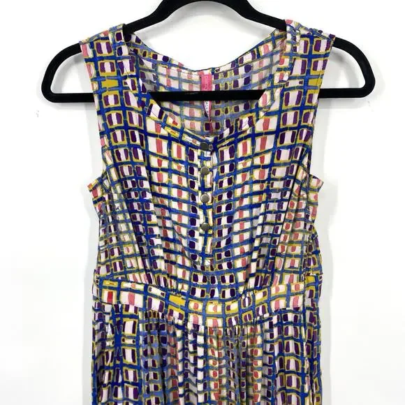 Plenty Tracy Reece Sleeveless Dress size 4 Colorful Hand Batik Pattern Pockets - Picture 4 of 13